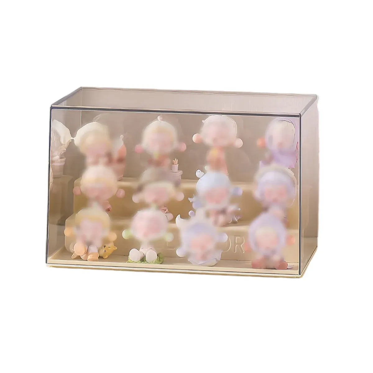 Blind Box Storage Display Rack Transparent Acrylic Collectible Display Case - Yellow