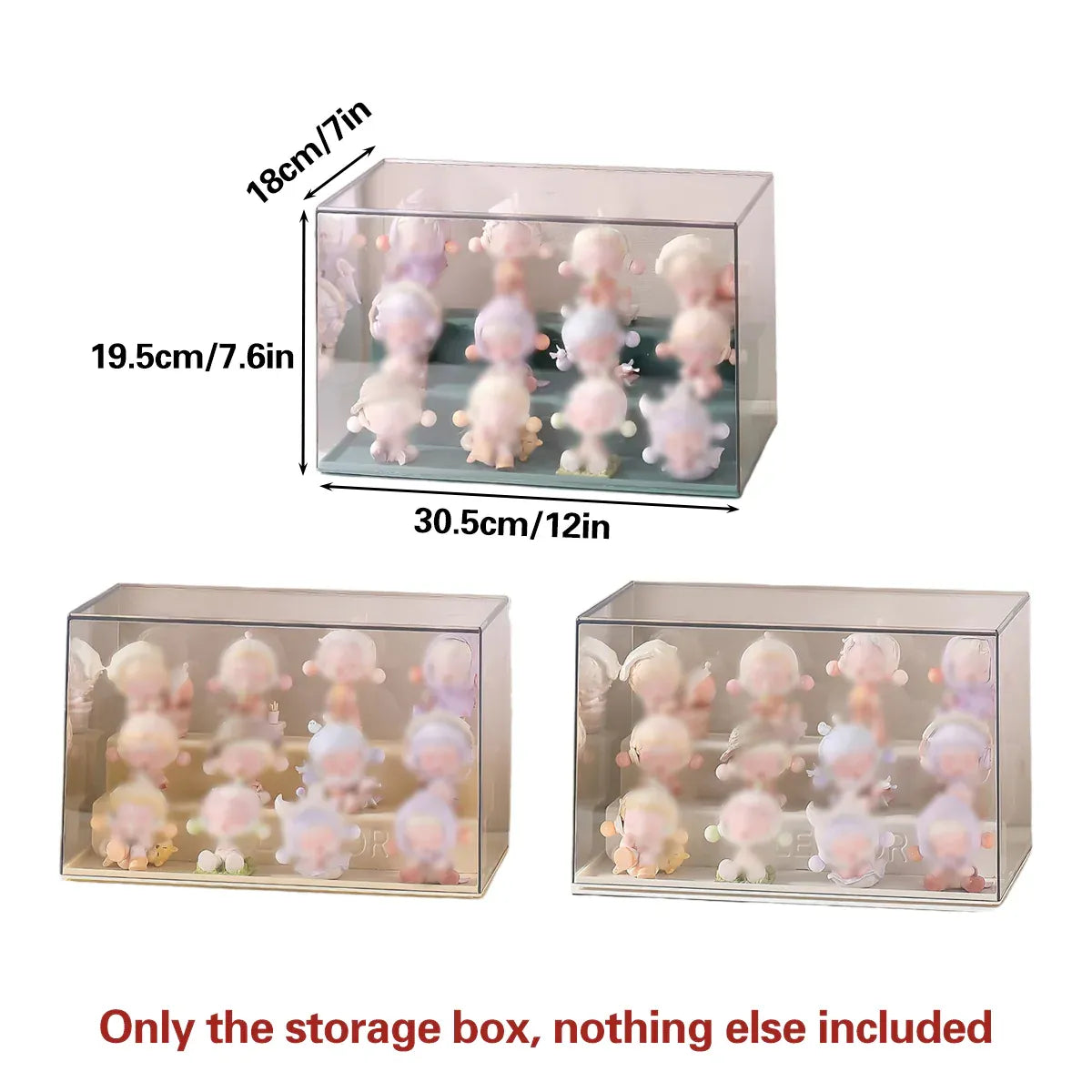 Blind Box Storage Display Rack Transparent Acrylic Collectible Display Case - Yellow