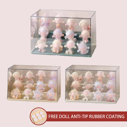 Blind Box Storage Display Rack Transparent Acrylic Collectible Display Case - Yellow