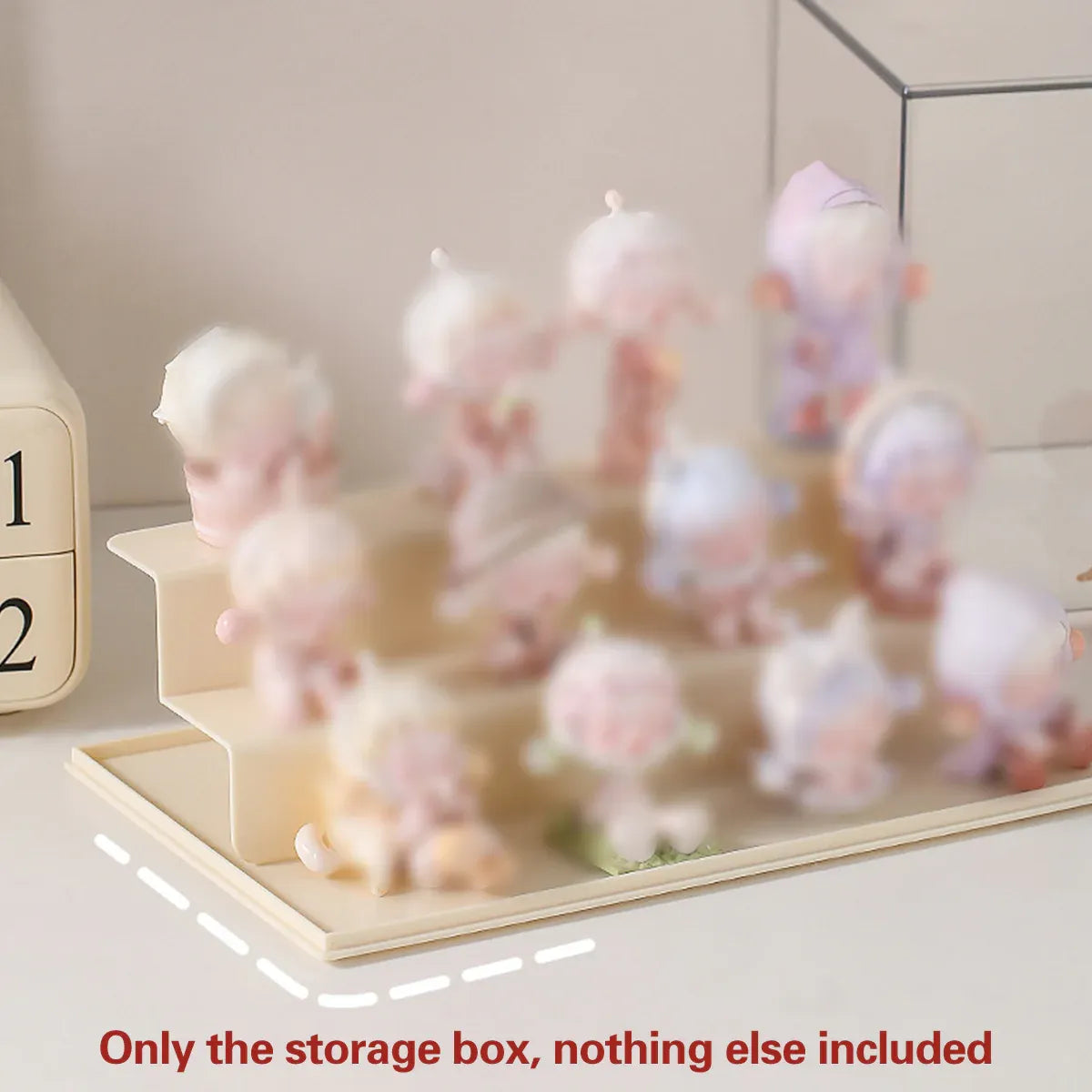 Blind Box Storage Display Rack Transparent Acrylic Collectible Display Case - Yellow