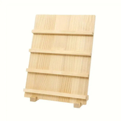 Wooden Earrings Display Rack Multi Tier Jewelry Stand Organizer Earrings Holder - 4-Tier