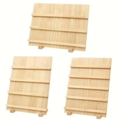 Wooden Earrings Display Rack Multi Tier Jewelry Stand Organizer Earrings Holder - 4-Tier