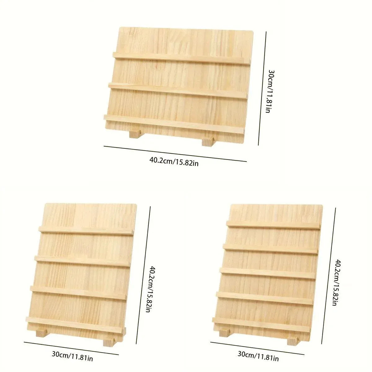 Wooden Earrings Display Rack Multi Tier Jewelry Stand Organizer Earrings Holder - 4-Tier