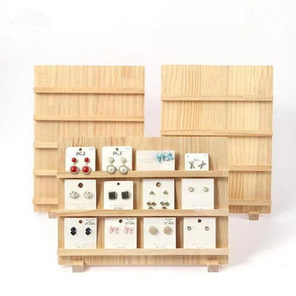 Wooden Earrings Display Rack Multi Tier Jewelry Stand Organizer Earrings Holder - 4-Tier