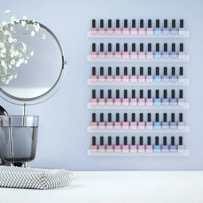Acrylic Wall Shelves Set 4PCS Floating Display Storage Racks Clear for Home Use - Transparent