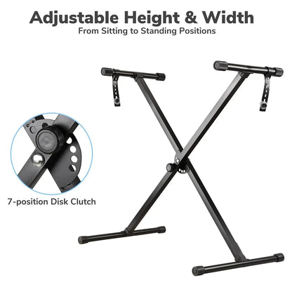 X-type Electronic Keyboard Stand Adjustable Height for Piano Keyboard Studio