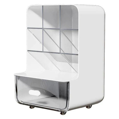 Slant Plug Pen Holder Stationery Organizer Desktop Clutter Storage Office Desk - White