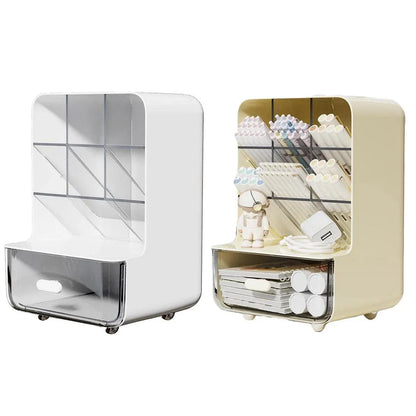 Slant Plug Pen Holder Stationery Organizer Desktop Clutter Storage Office Desk - White