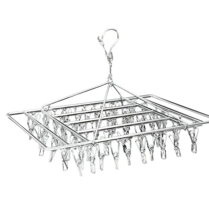 30/40/55 Pegs Stainless Steel Laundry Sock Underwear Clothes Dryer Rack Hanger - 55Pegs