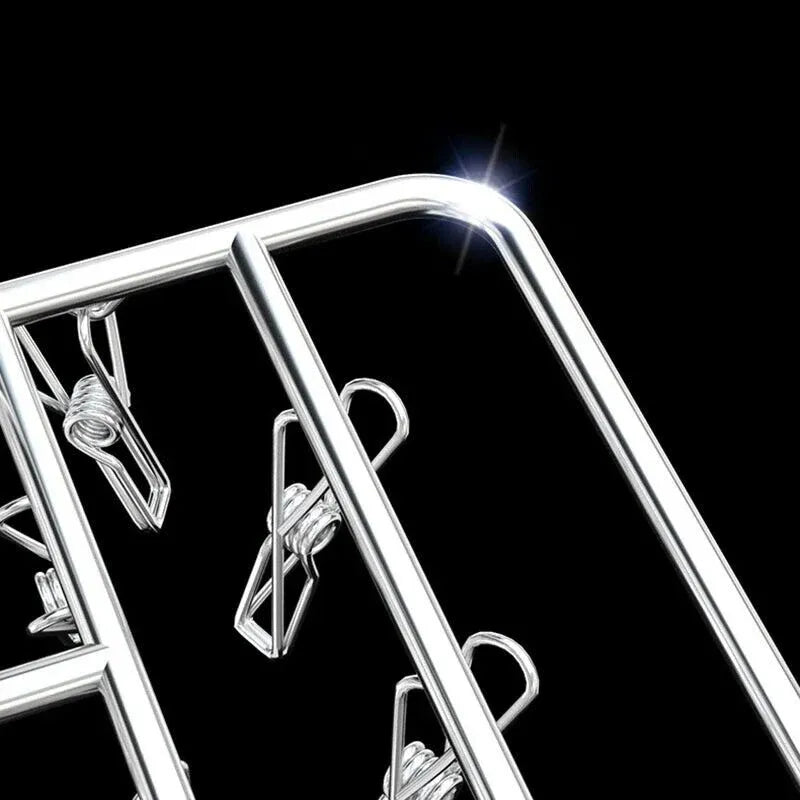 30/40/55 Pegs Stainless Steel Laundry Sock Underwear Clothes Dryer Rack Hanger - 55Pegs
