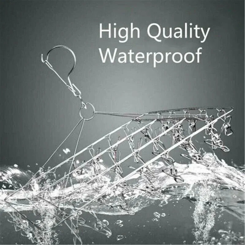 30/40/55 Pegs Stainless Steel Laundry Sock Underwear Clothes Dryer Rack Hanger - 55Pegs