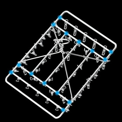 30/40/55 Pegs Stainless Steel Laundry Sock Underwear Clothes Dryer Rack Hanger - 55Pegs