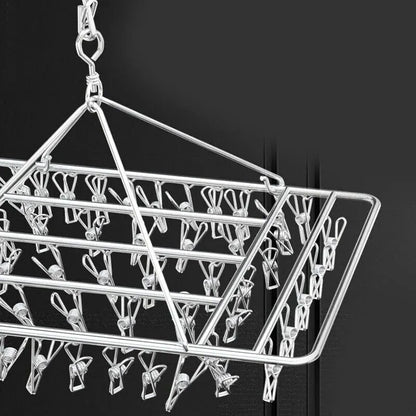 30/40/55 Pegs Stainless Steel Laundry Sock Underwear Clothes Dryer Rack Hanger - 55Pegs