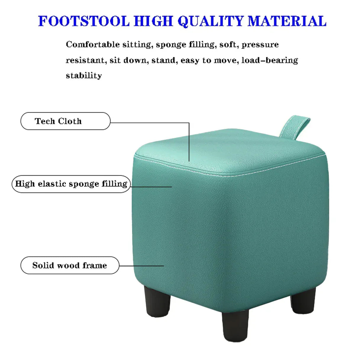 Small Stools Household Low Stools Coffee Table Shoe Changing Stools Portable - Blue