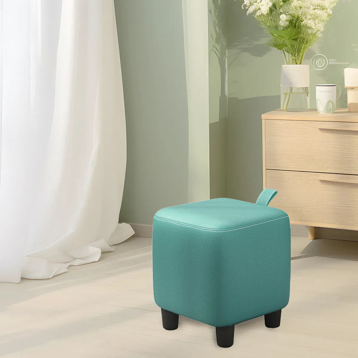 Small Stools Household Low Stools Coffee Table Shoe Changing Stools Portable - Blue