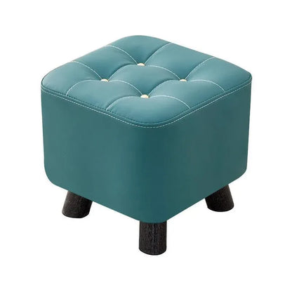 Small Stool Household Sofa Stool Shoes Changing Low Seat for Bedroom and Living - Green