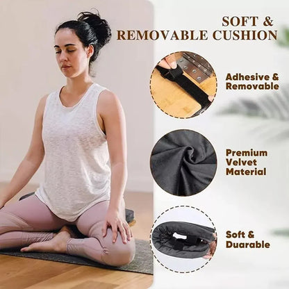 Folding Meditation Bench With Velvet Cushion Portable Yoga Bench Kneeling Stool