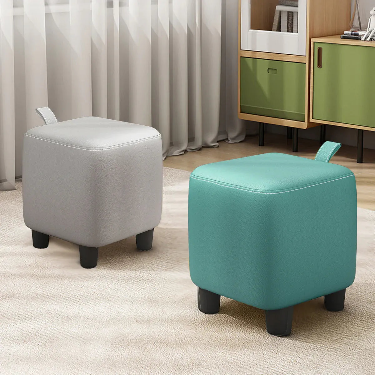 Small Stools Household Low Stools Coffee Table Shoe Changing Stools Portable - Grey