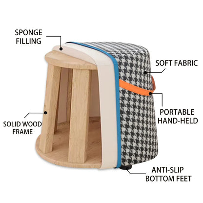 Home Portable Step Stool Shoe Changing Stool for Home Bedroom Lightweight Sturdy