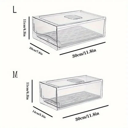 Kitchen Fridge Drawer Organiser Storage Boxes Refrigerator Storage Containers - 20cm