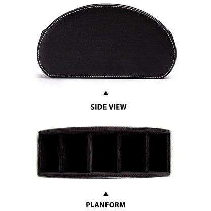 PU Leather Desktop Organiser Remote Control Office Cosmetic Storage Box Holder