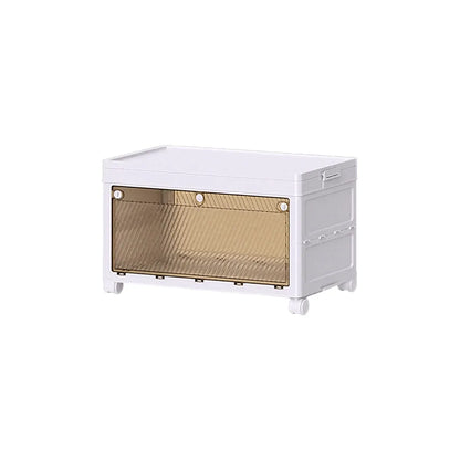 Foldable Storage Cabinet Space Saving Sturdy for Home Bedroom Living Room - 1 Tier