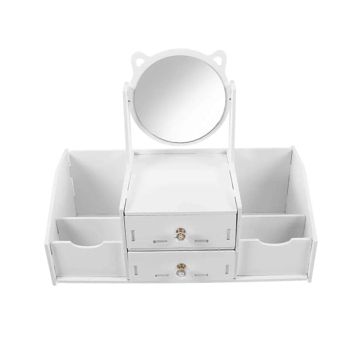 Vanity Mirror Jewellery Organiser Case Portable Cosmetic Makeup Storage Box