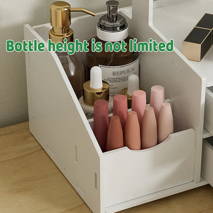 Vanity Mirror Jewellery Organiser Case Portable Cosmetic Makeup Storage Box