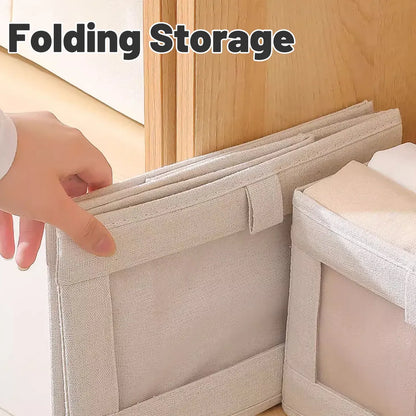 4pcs Visual Window Shirt Organizer Box Clothing Storage Basket Fabric Organizer