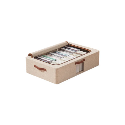 Home Foldable Under Bed Storage Box Clothes Shoes Bedding Dustproof Space Saving - M