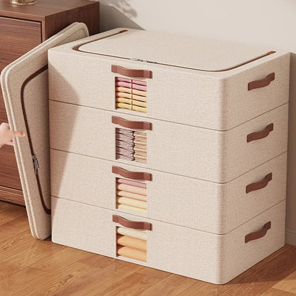 Home Foldable Under Bed Storage Box Clothes Shoes Bedding Dustproof Space Saving - M