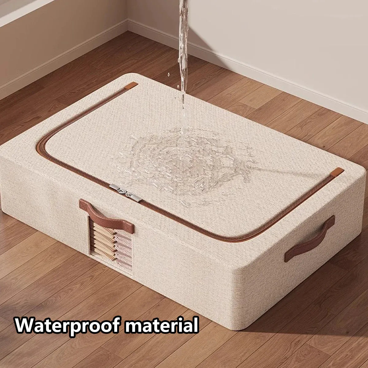 Home Foldable Under Bed Storage Box Clothes Shoes Bedding Dustproof Space Saving - M
