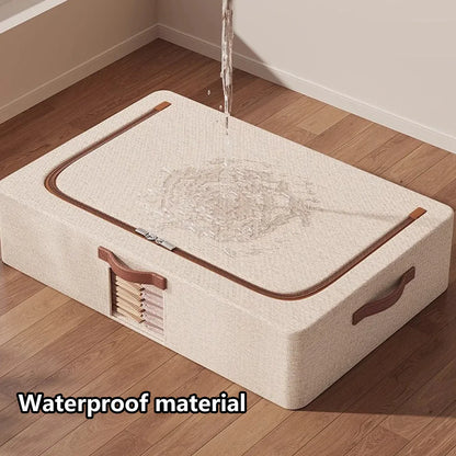 Home Foldable Under Bed Storage Box Clothes Shoes Bedding Dustproof Space Saving - M