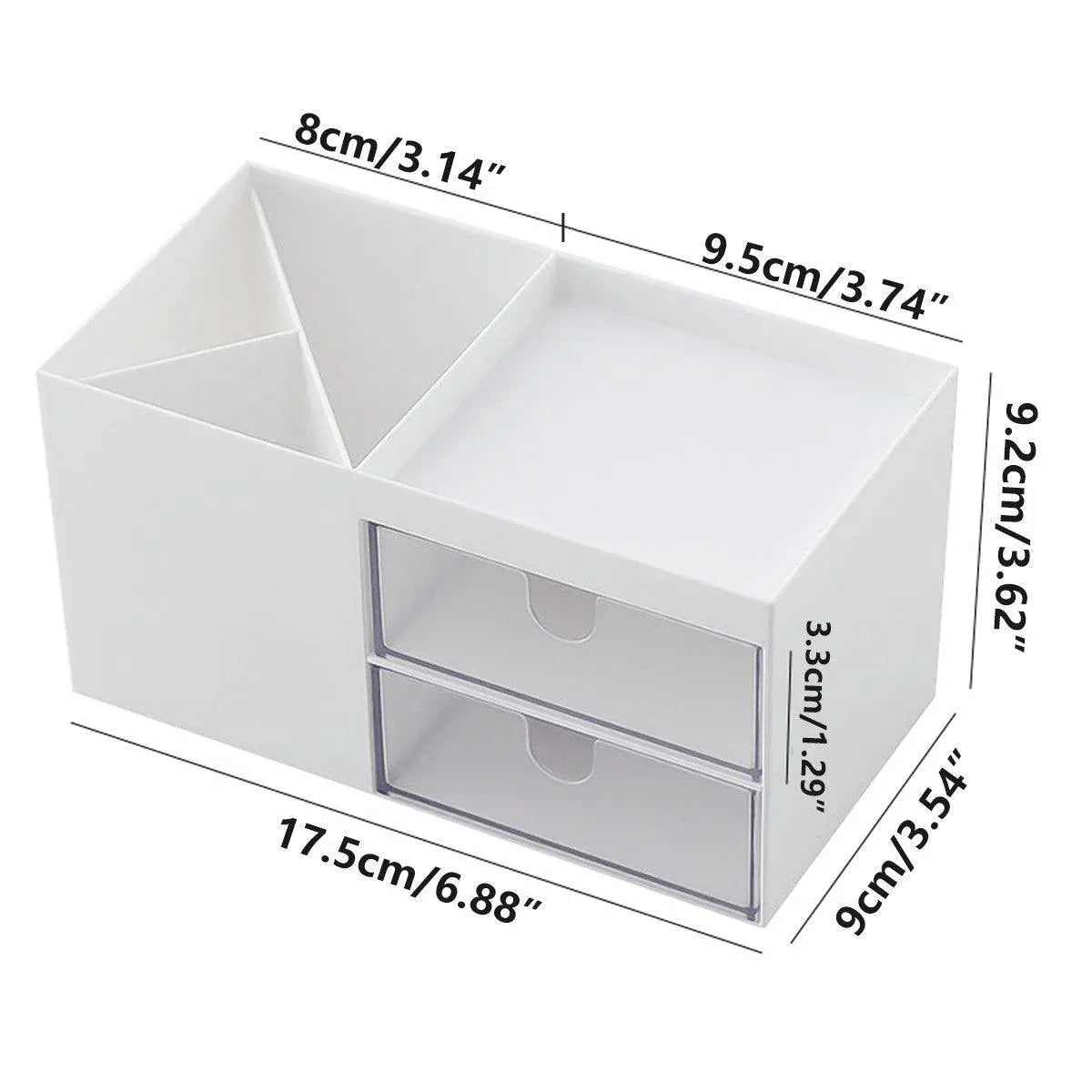 Multifunctional Desktop Organizer with Storage Drawer for Home Office Supplies - Pink
