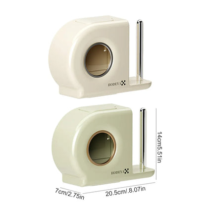 Wall Mounted Kitchen Storage Rack for Plastic Bags Rags Film Organizer Box Use - Green
