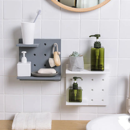 4PCS Pegboard Storage Rack Hanging Shelf Durable Space Saving
