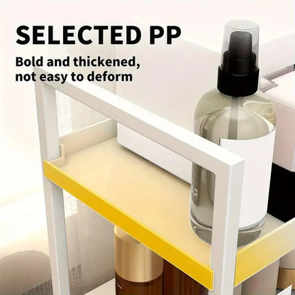 Multi-layer Cosmetic Storage Rack Desktop Organizer for Bathroom Dormitory Use - Black