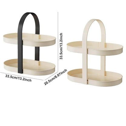 Cosmetics Organizer Desktop Storage Rack Makeup Skin Care Perfume Holder Box - White