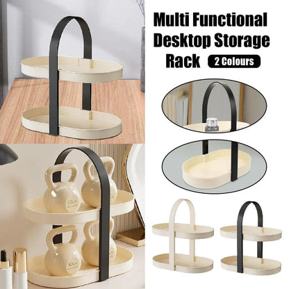 Cosmetics Organizer Desktop Storage Rack Makeup Skin Care Perfume Holder Box - White