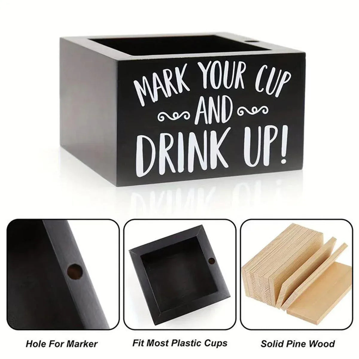 Disposable Paper Cup Storage Box Organizer Rack for Kitchen Cup Holder Storage - Rectangle