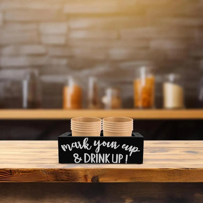 Disposable Paper Cup Storage Box Organizer Rack for Kitchen Cup Holder Storage - Rectangle