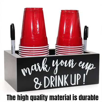 Disposable Paper Cup Storage Box Organizer Rack for Kitchen Cup Holder Storage - Rectangle
