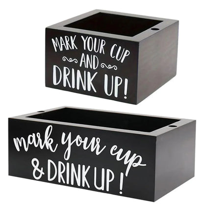 Disposable Paper Cup Storage Box Organizer Rack for Kitchen Cup Holder Storage - Square