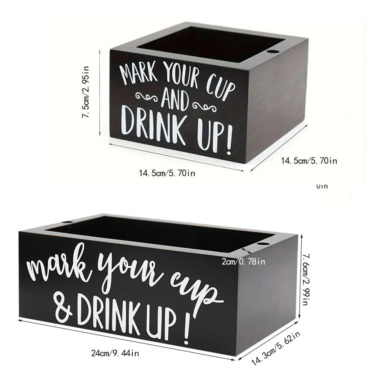 Disposable Paper Cup Storage Box Organizer Rack for Kitchen Cup Holder Storage - Square