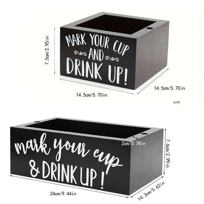 Disposable Paper Cup Storage Box Organizer Rack for Kitchen Cup Holder Storage - Square