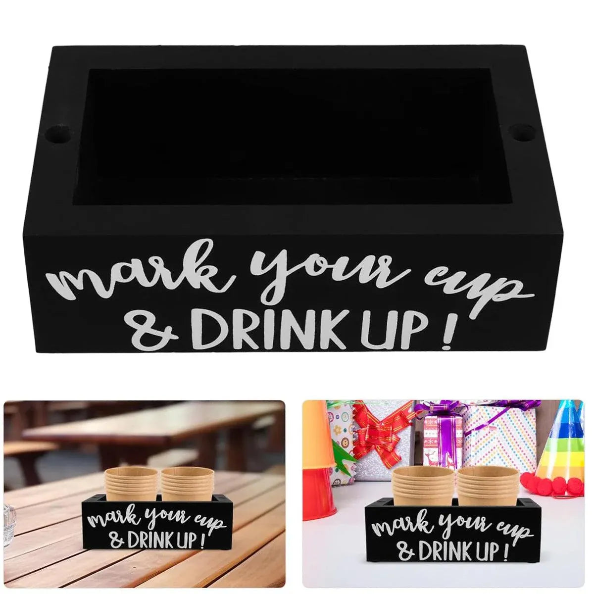 Disposable Paper Cup Storage Box Organizer Rack for Kitchen Cup Holder Storage - Square