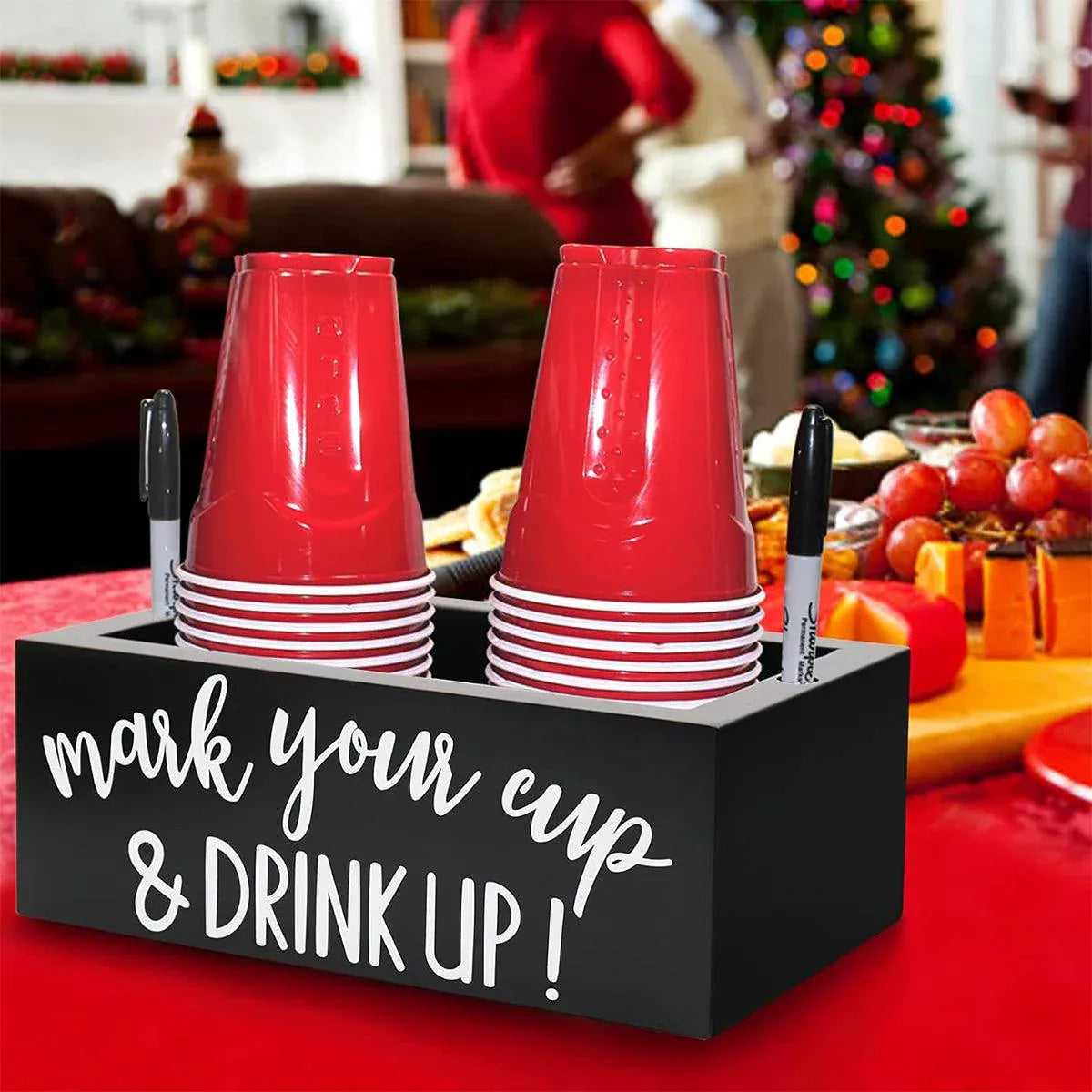 Disposable Paper Cup Storage Box Organizer Rack for Kitchen Cup Holder Storage - Square