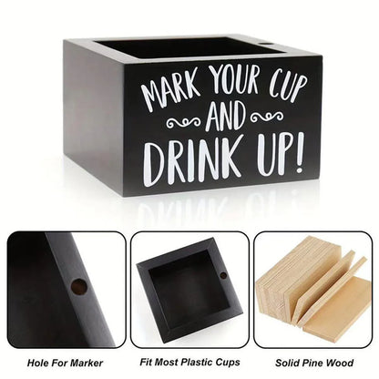 Disposable Paper Cup Storage Box Organizer Rack for Kitchen Cup Holder Storage - Square