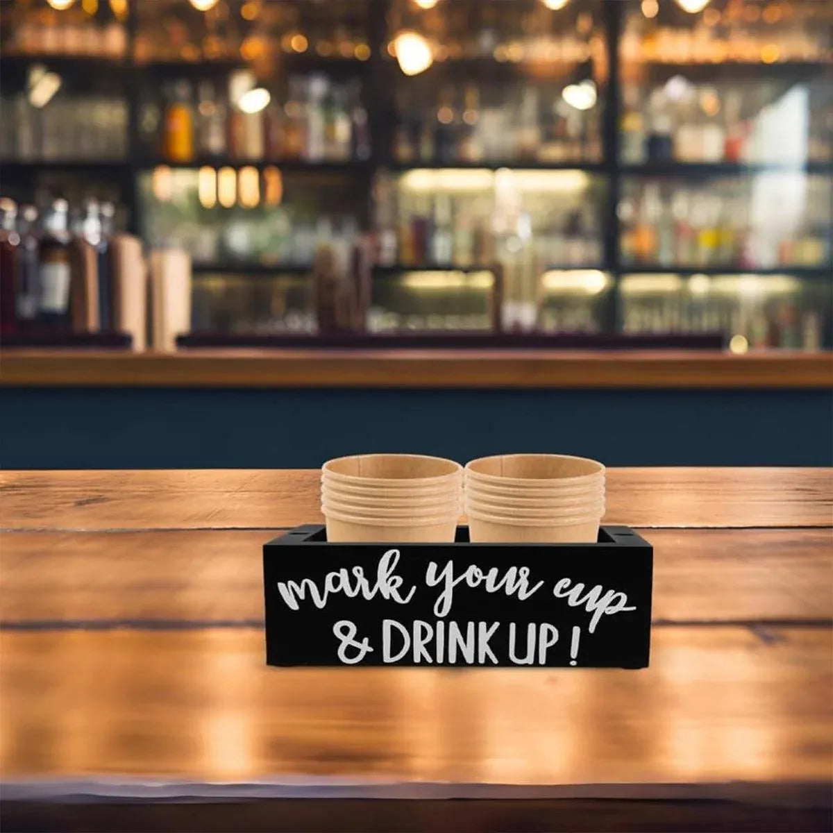 Disposable Paper Cup Storage Box Organizer Rack for Kitchen Cup Holder Storage - Square