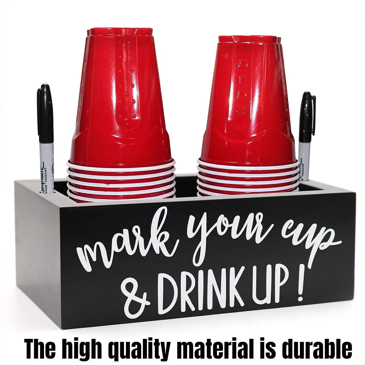 Disposable Paper Cup Storage Box Organizer Rack for Kitchen Cup Holder Storage - Square